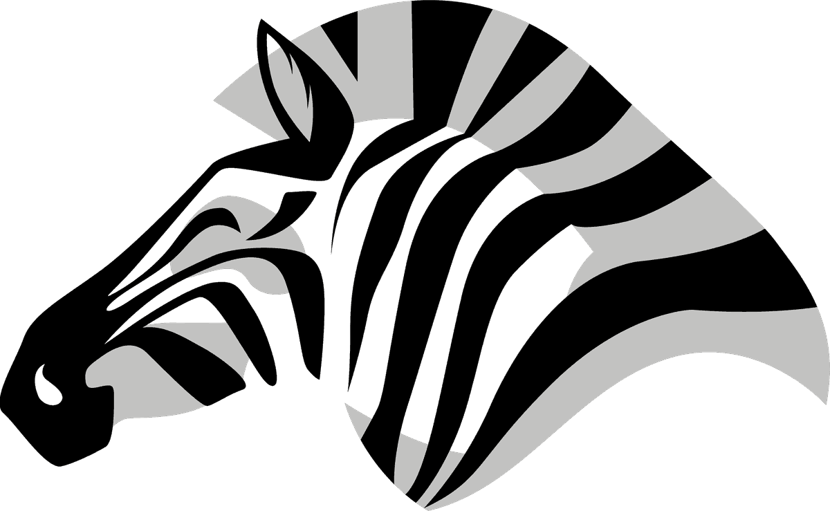 zebra icons black white sketch for playful art projects and educational materials