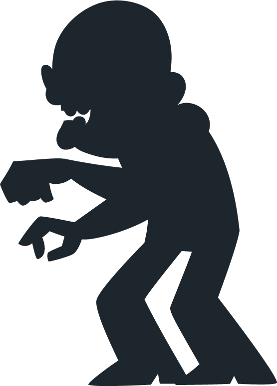 zombie halloween silhouette collection for spooky party decorations and themed events