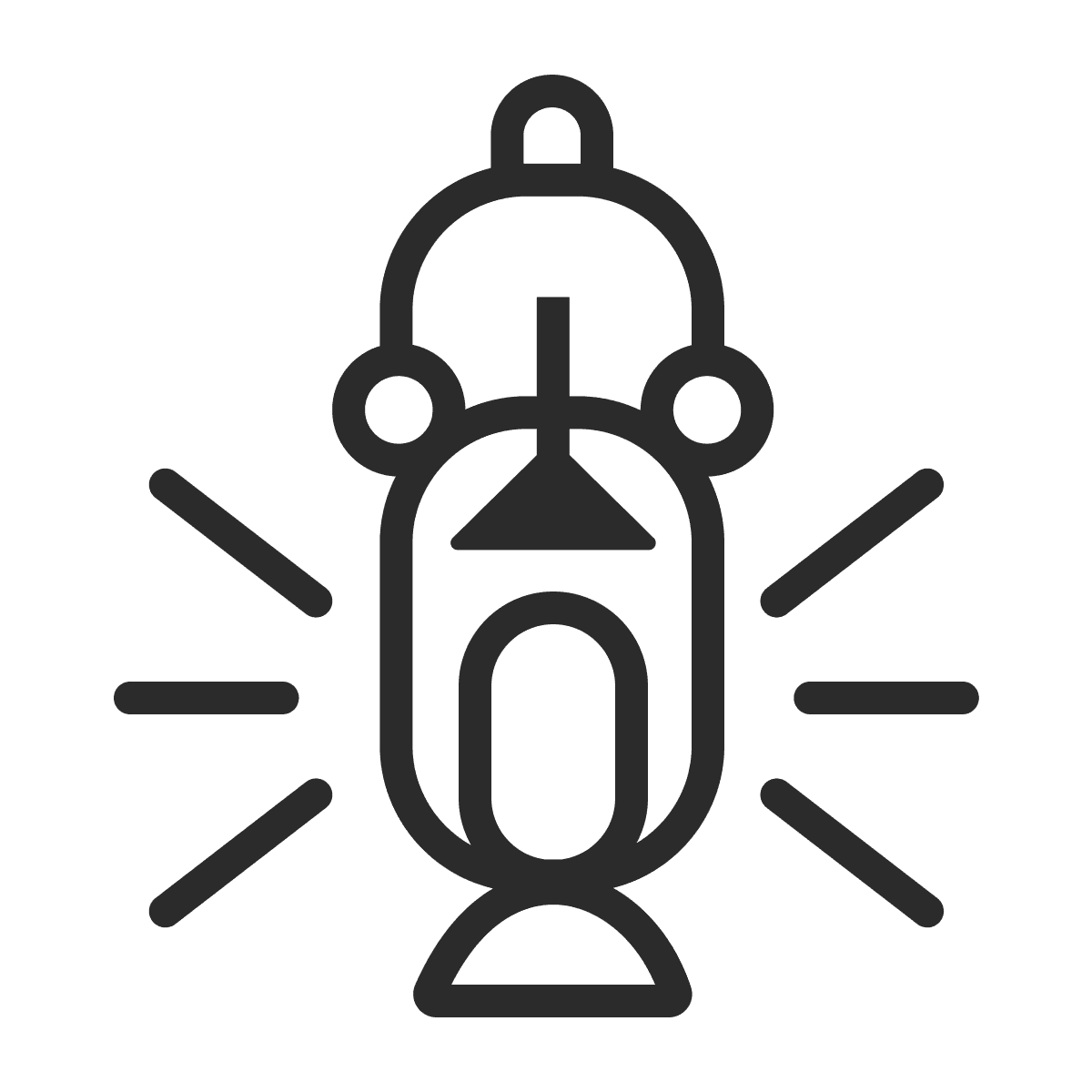 minimalist vintage robot icon design