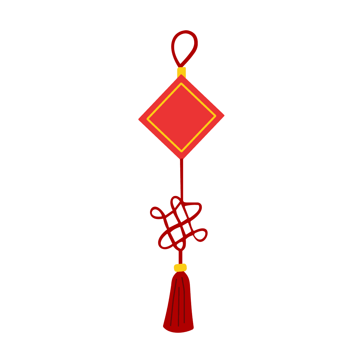 classic chinese knot illustration for festive lunar new year celebrations