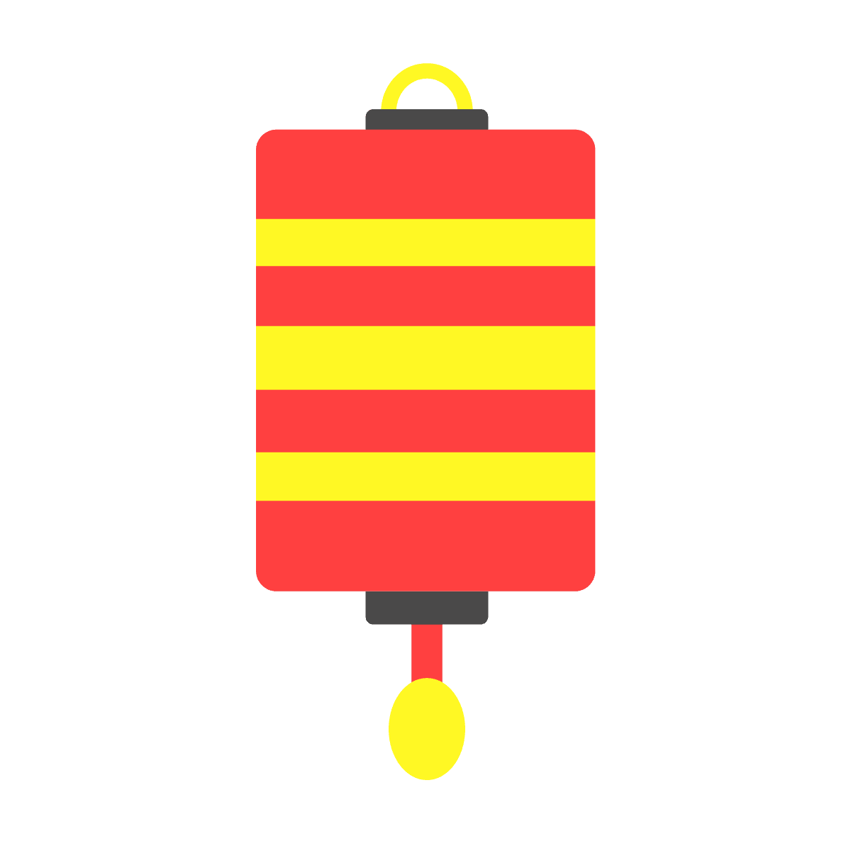 vibrant flat geometric chinese lantern icon for festive designs
