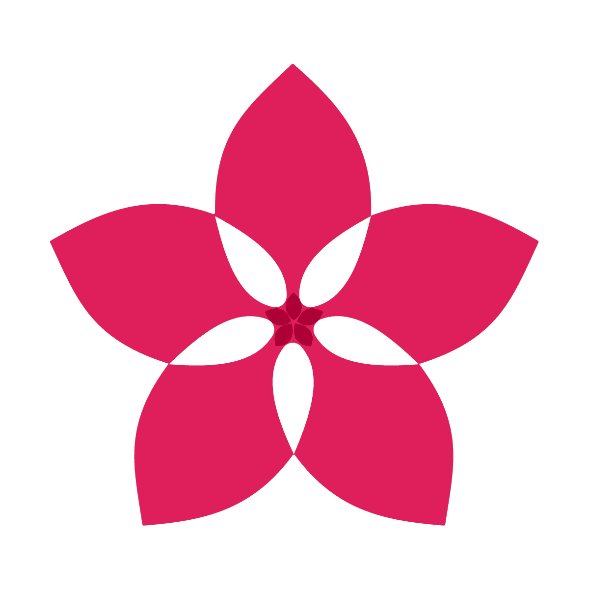 sleek minimal geometric flower logo for modern branding