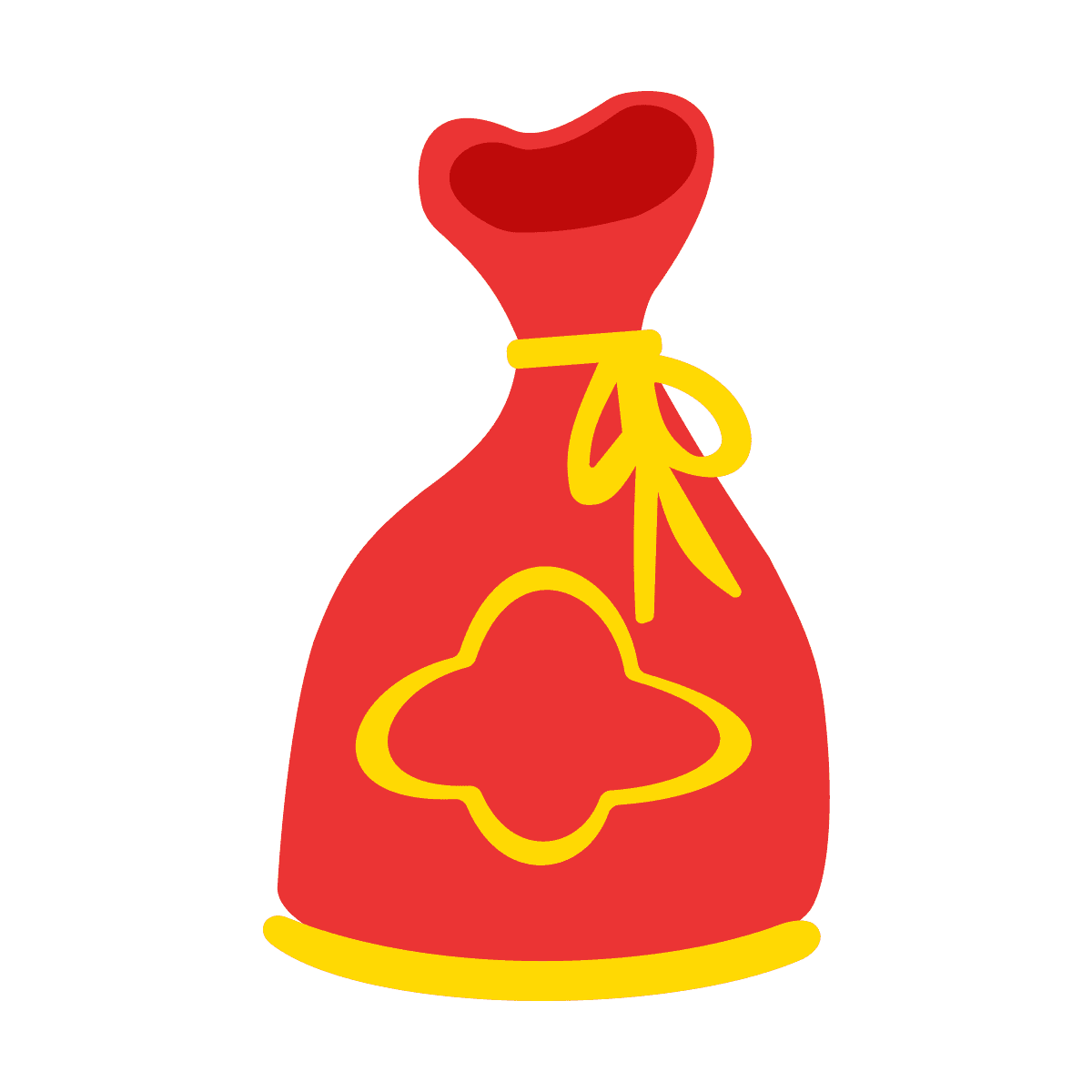cute lucky money bag illustration for festive holiday designs