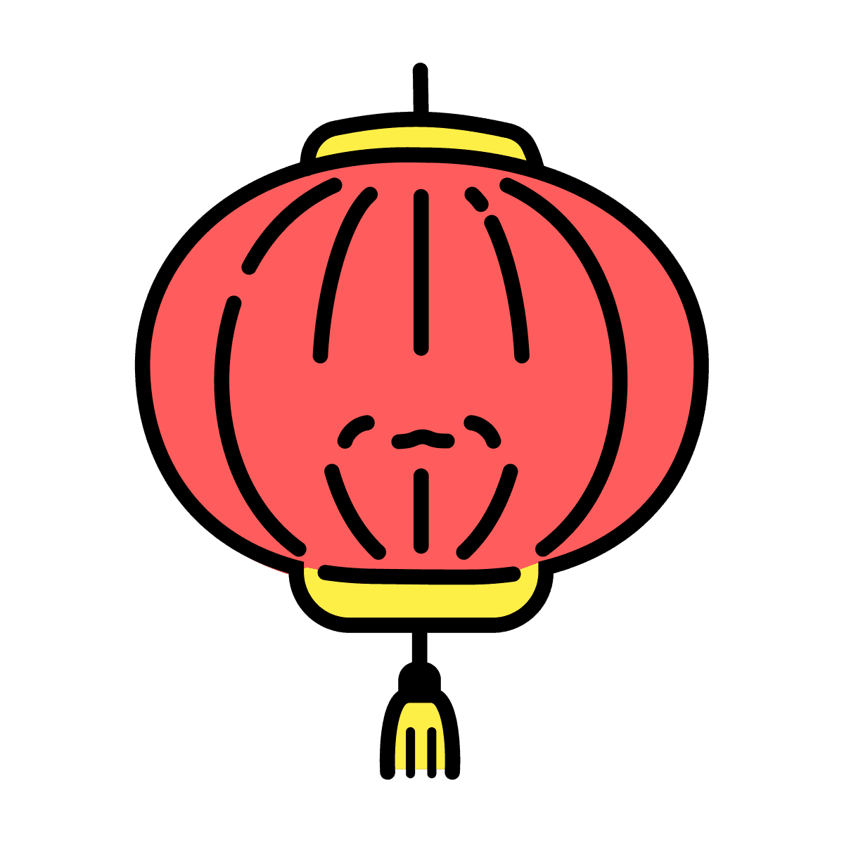 vintage red lantern icon for holiday decor