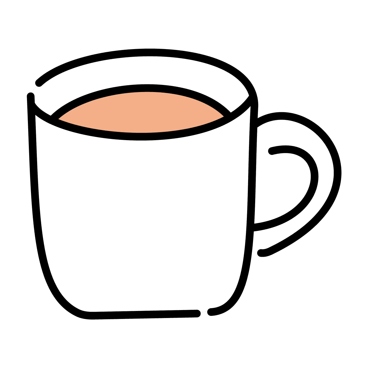 minimalist coffee mug icon for summer