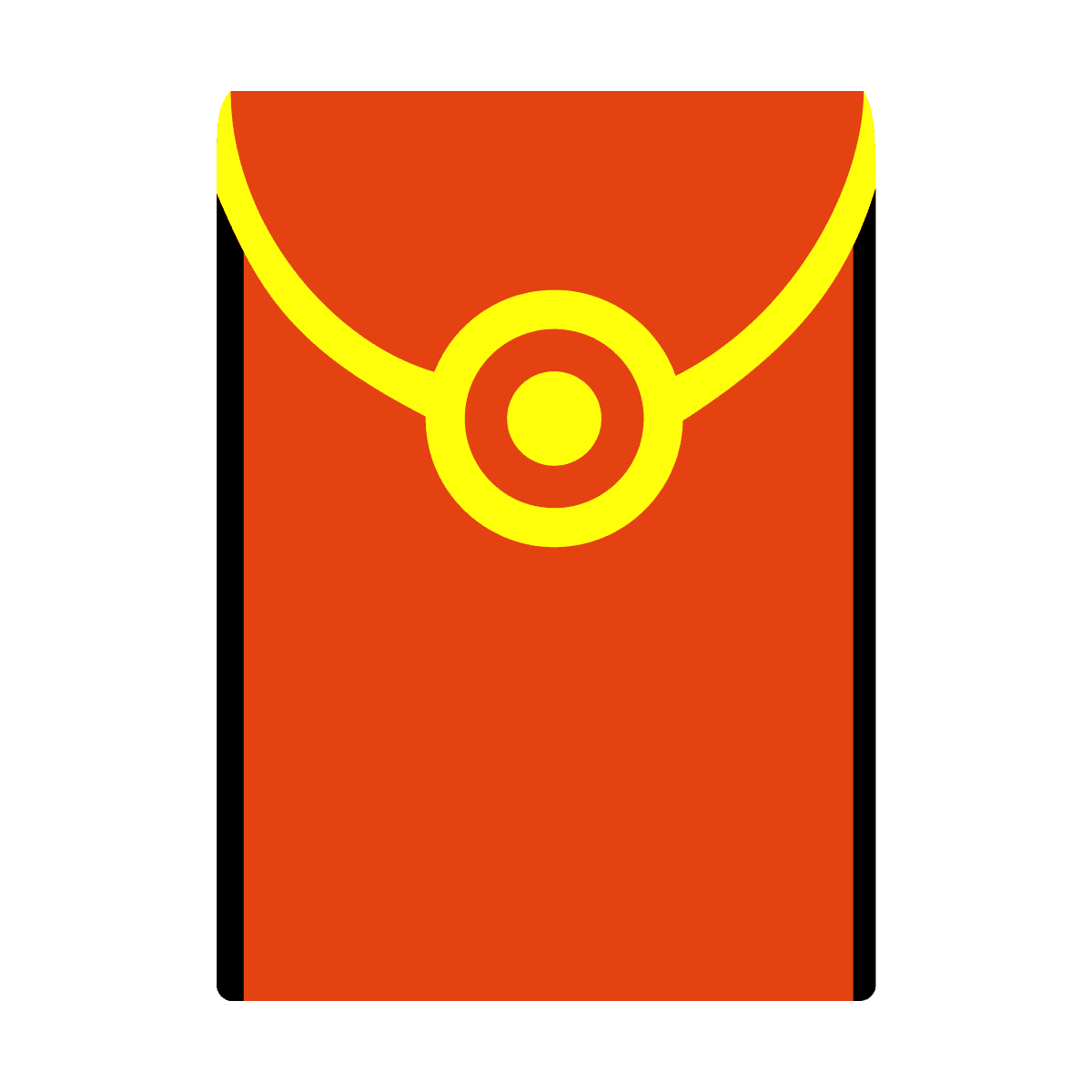vibrant minimal red envelope icon for lunar new year celebration