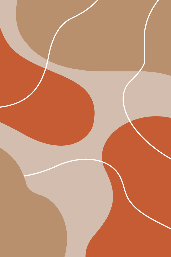 flat abstract illustration with organic shapes in earthy tones and wavy lines