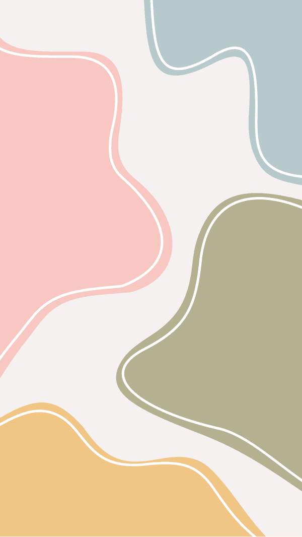 abstract background with pastel organic shapes and white outlines for soft modern visuals