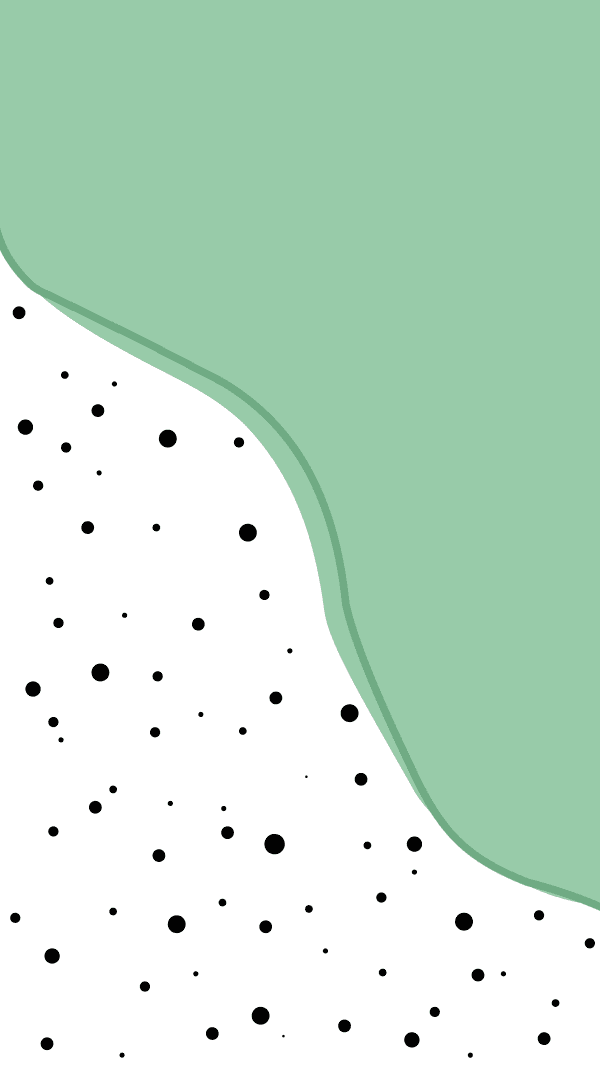 simple flat abstract illustration with a light green wavy shape on dotted white