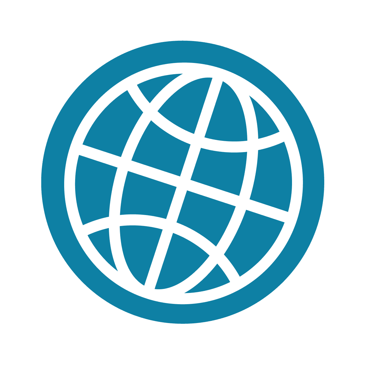 sleek minimal geometric globe icon for tech branding