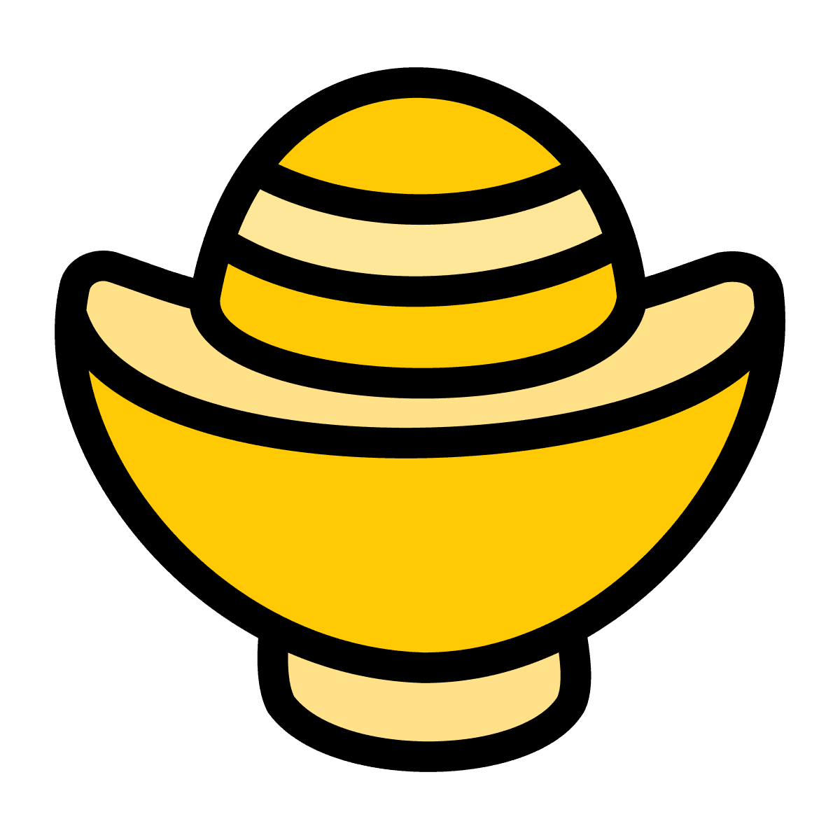 cheerful cute line art gold ingot icon for prosperity designs