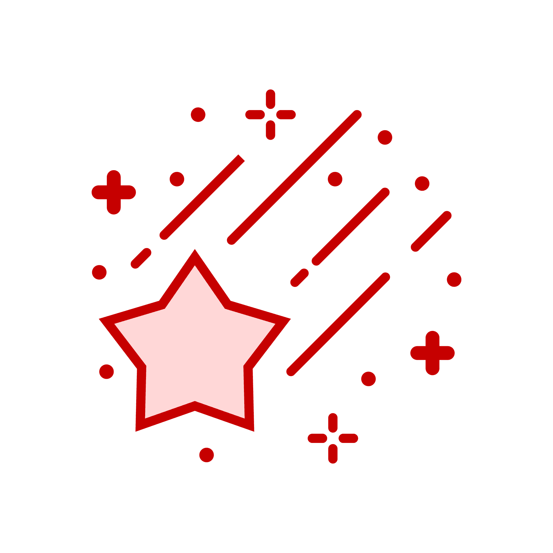 minimal shooting star icon logo design
