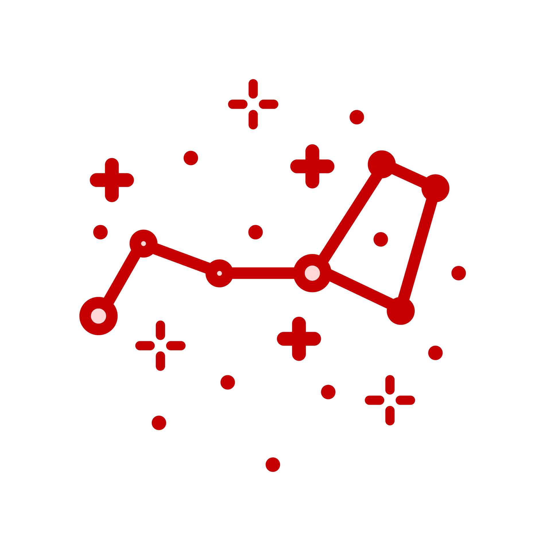 vintage constellation line art icon sticker design