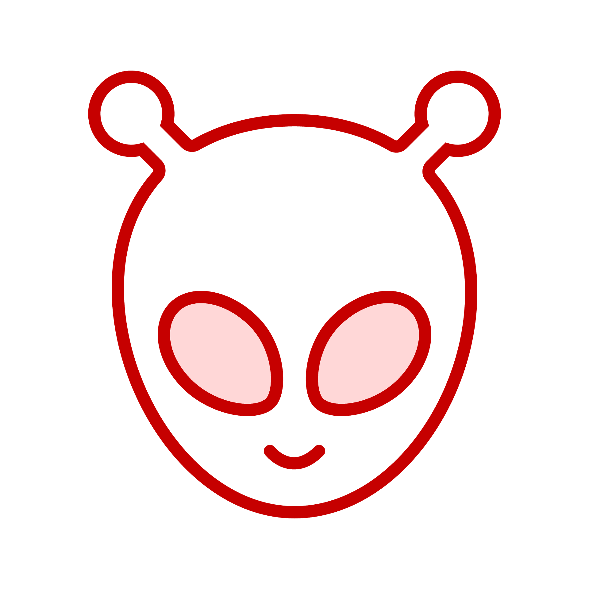 fun alien head icon with playful design