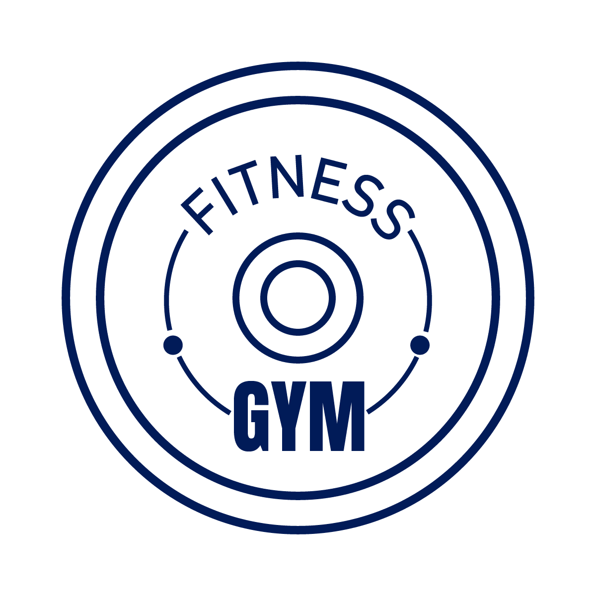 sleek minimal line art fitness logo for gym branding