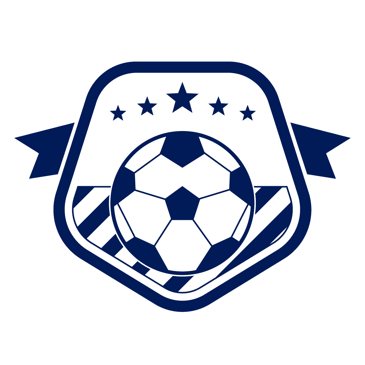 bold classic soccer emblem logo icon for sports team branding