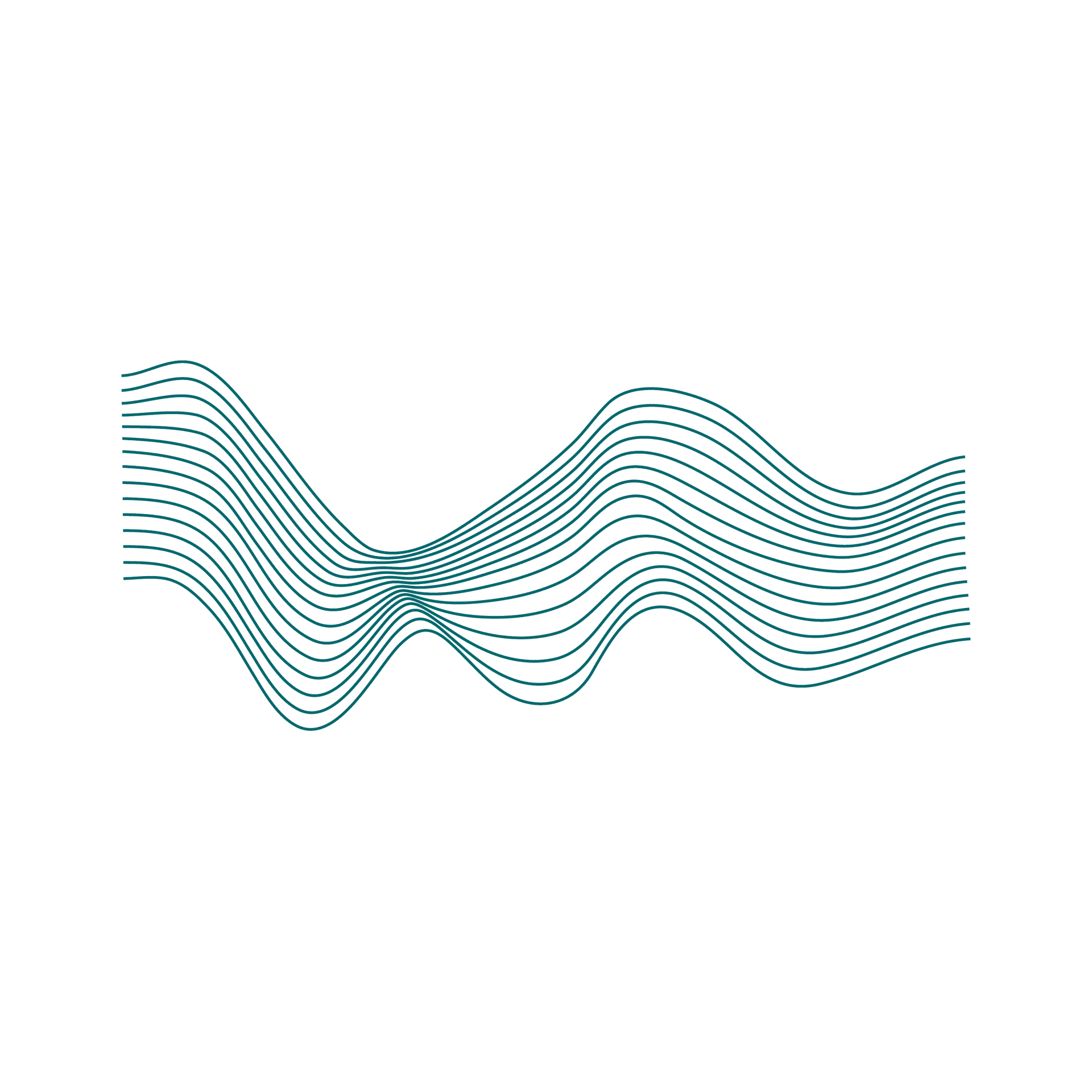 teal curved lines abstract flowing motion for artistic backgrounds or web banners