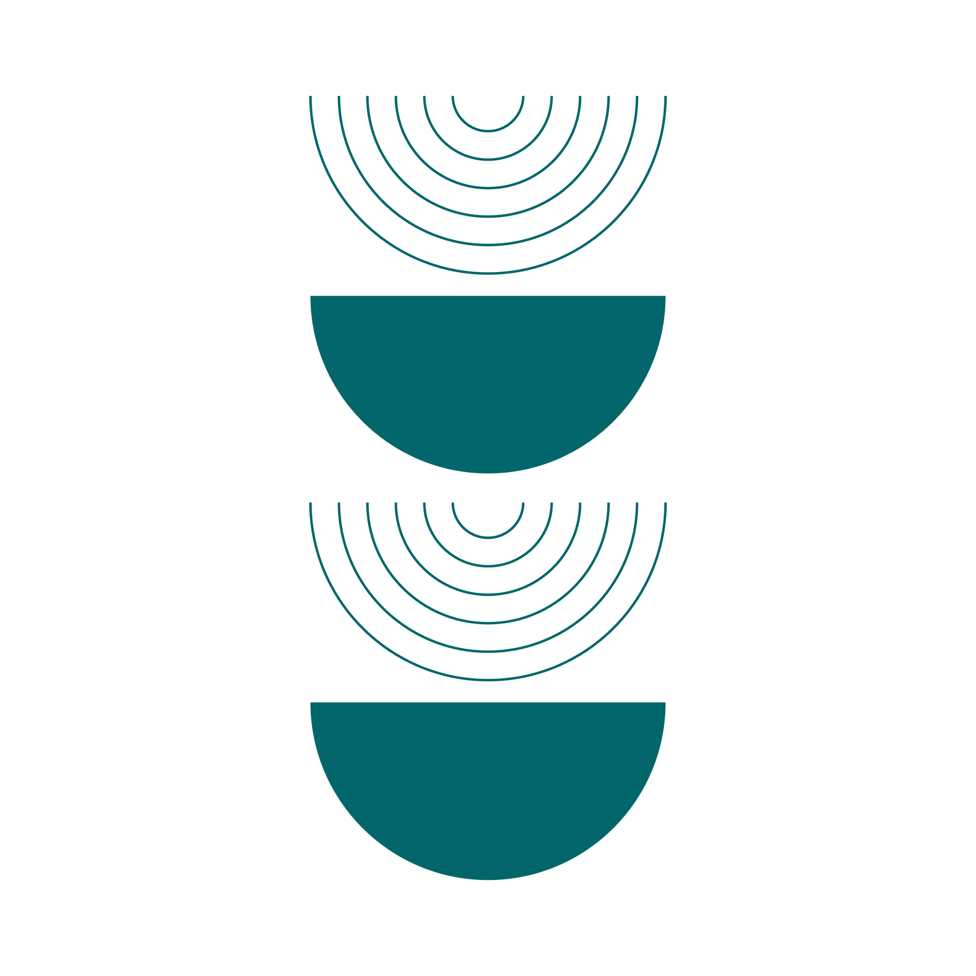 minimalist abstract illustration with green semicircles on gray for modern wall art