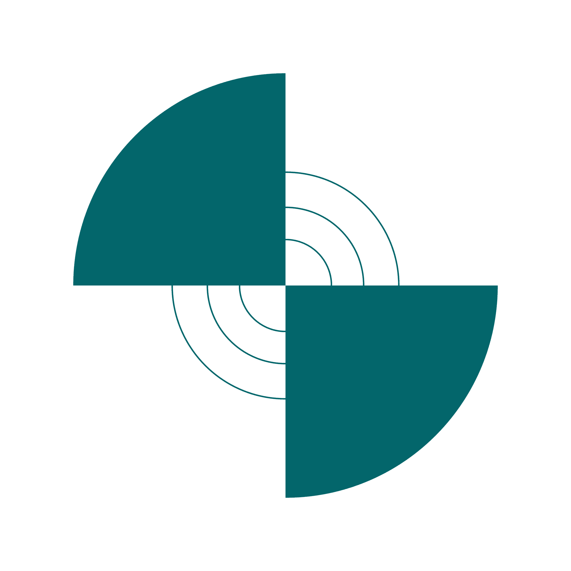 teal and gray abstract composition with minimalist geometric shapes and clean lines