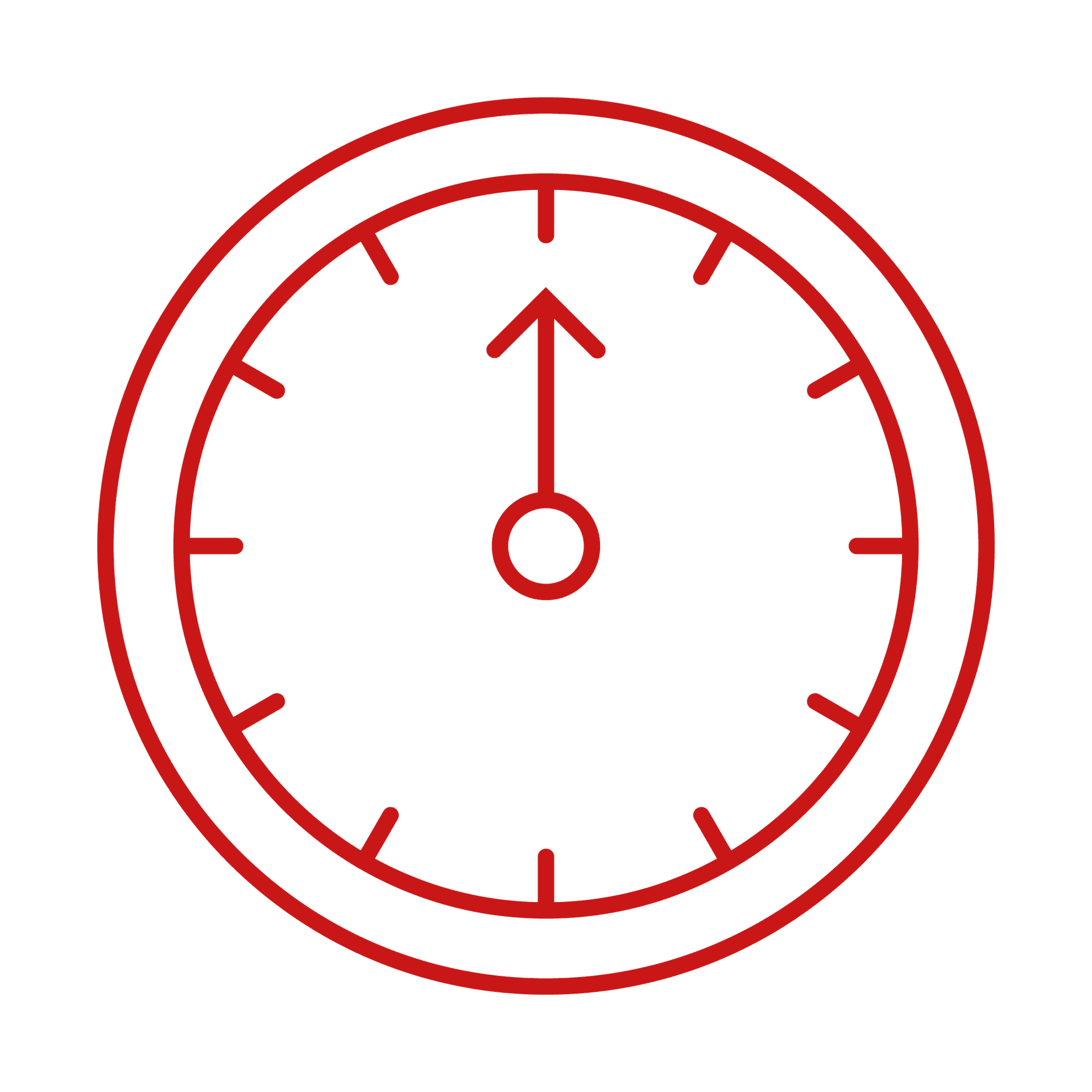 sleek minimal line art clock icon for digital interfaces