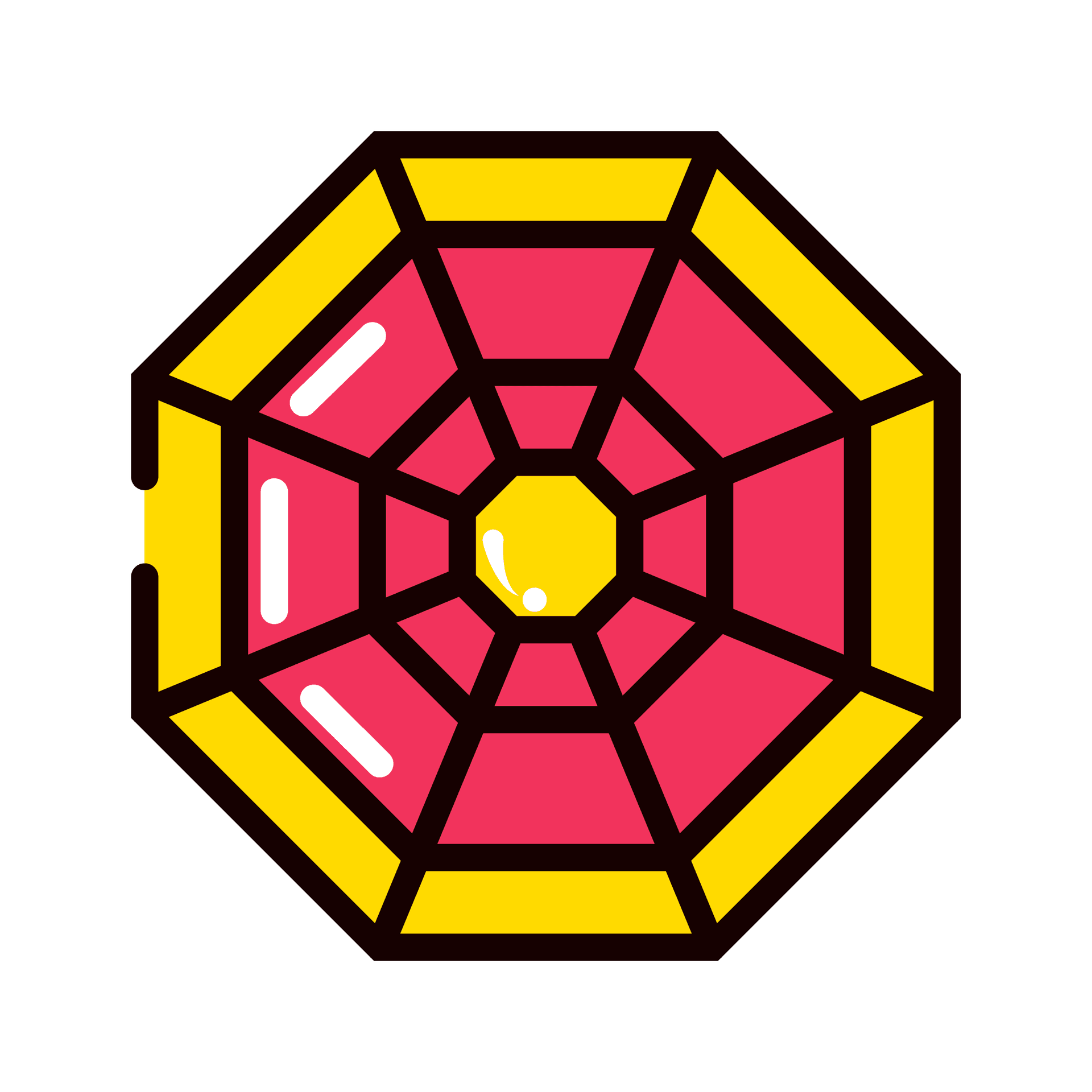 vintage geometric spider web icon