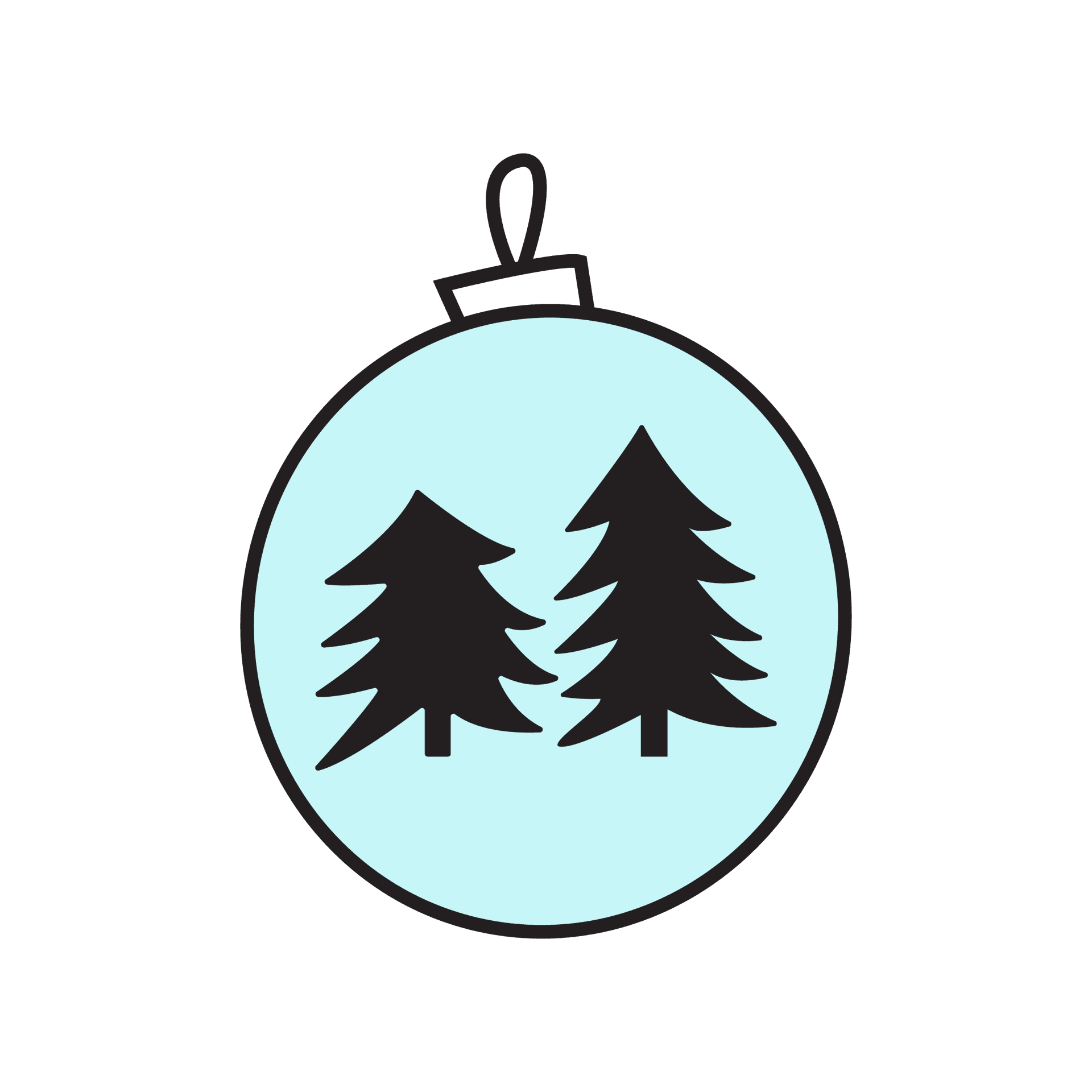 ornament decoration in playful style with sparkling features