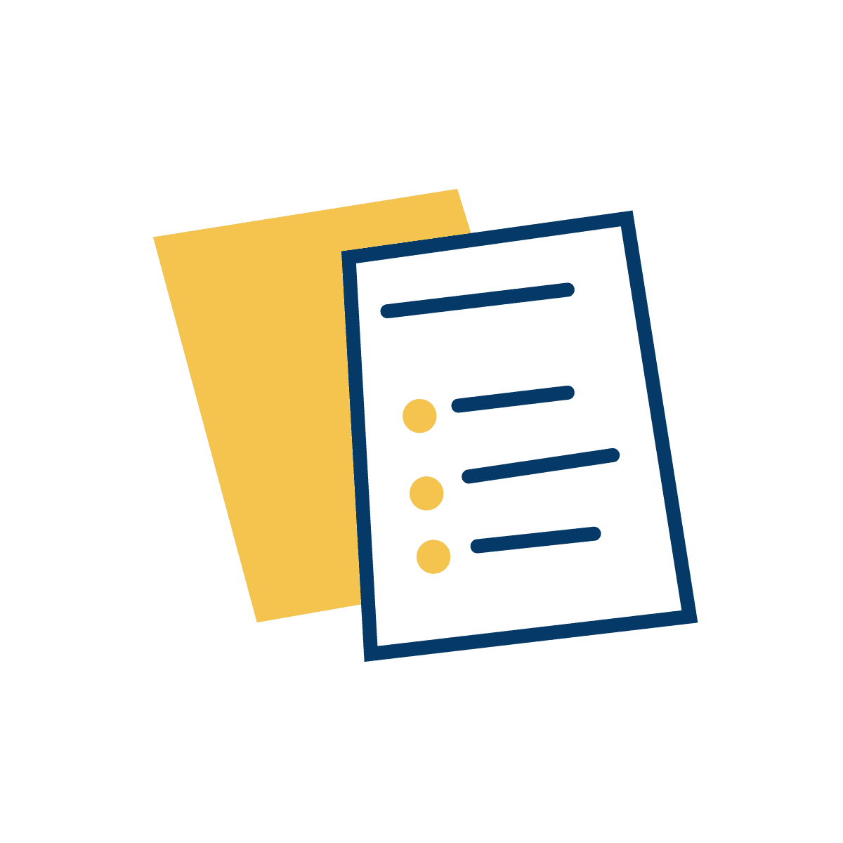 geometric line art checklist icon with vibrant blue and yellow colors