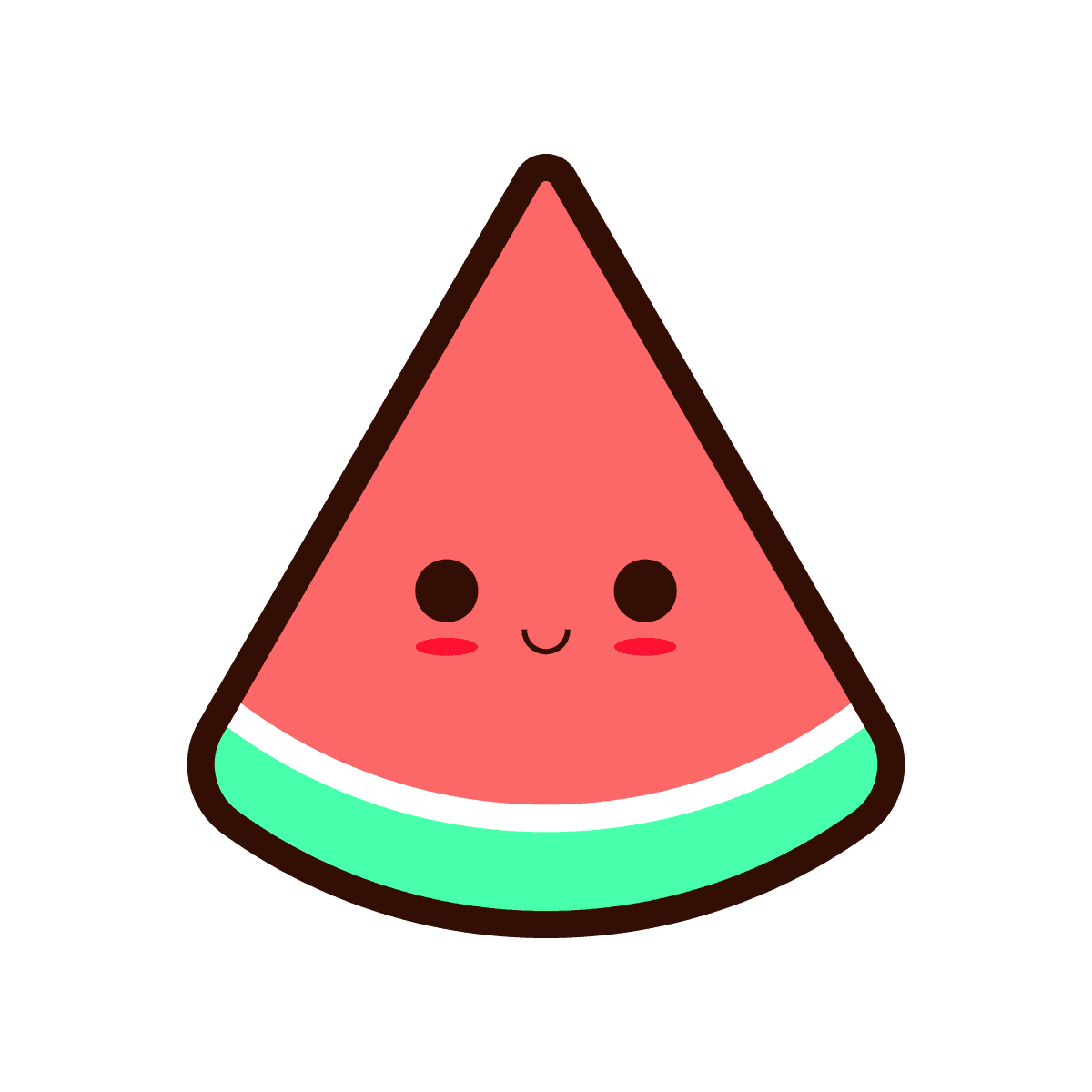cheerful minimal watermelon slice illustration for summer fun