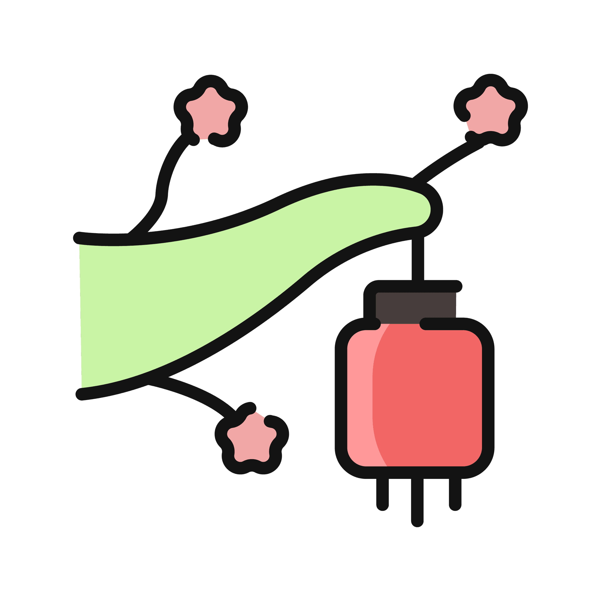 elegant blossom branch with hanging lantern icon design