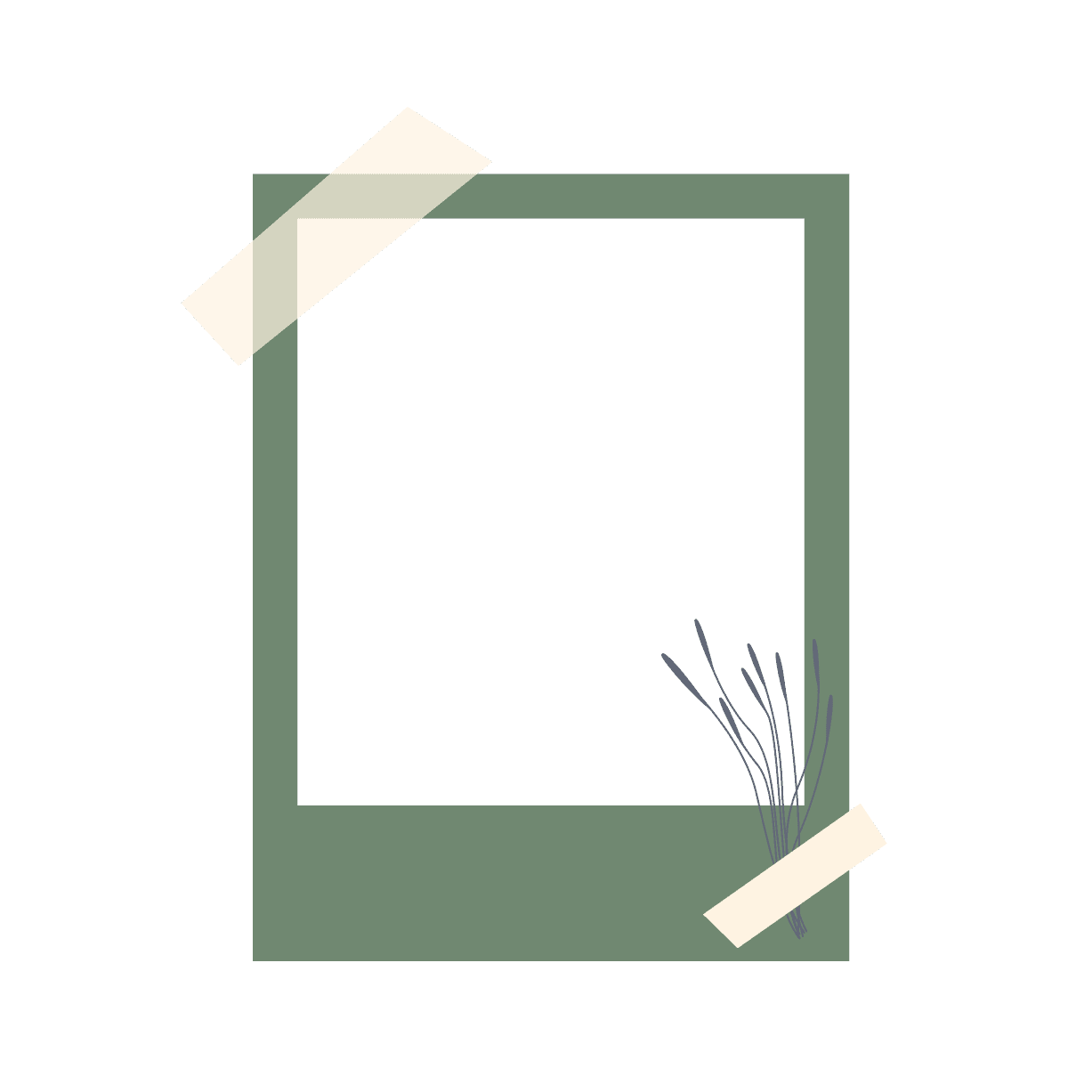 aesthetic minimal vintage polaroid frame for gentle memory keeping