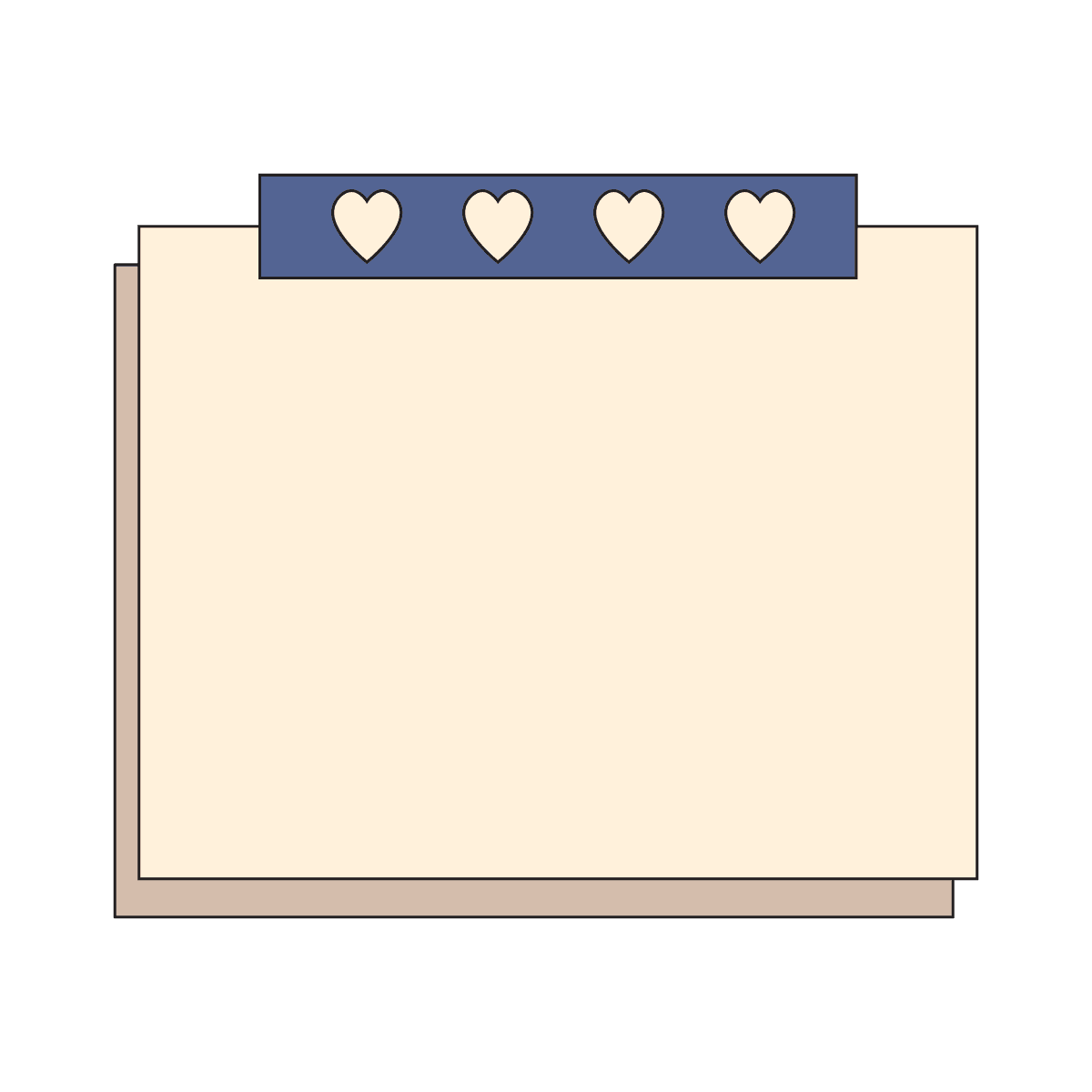 cute stationery note paper heart sticker