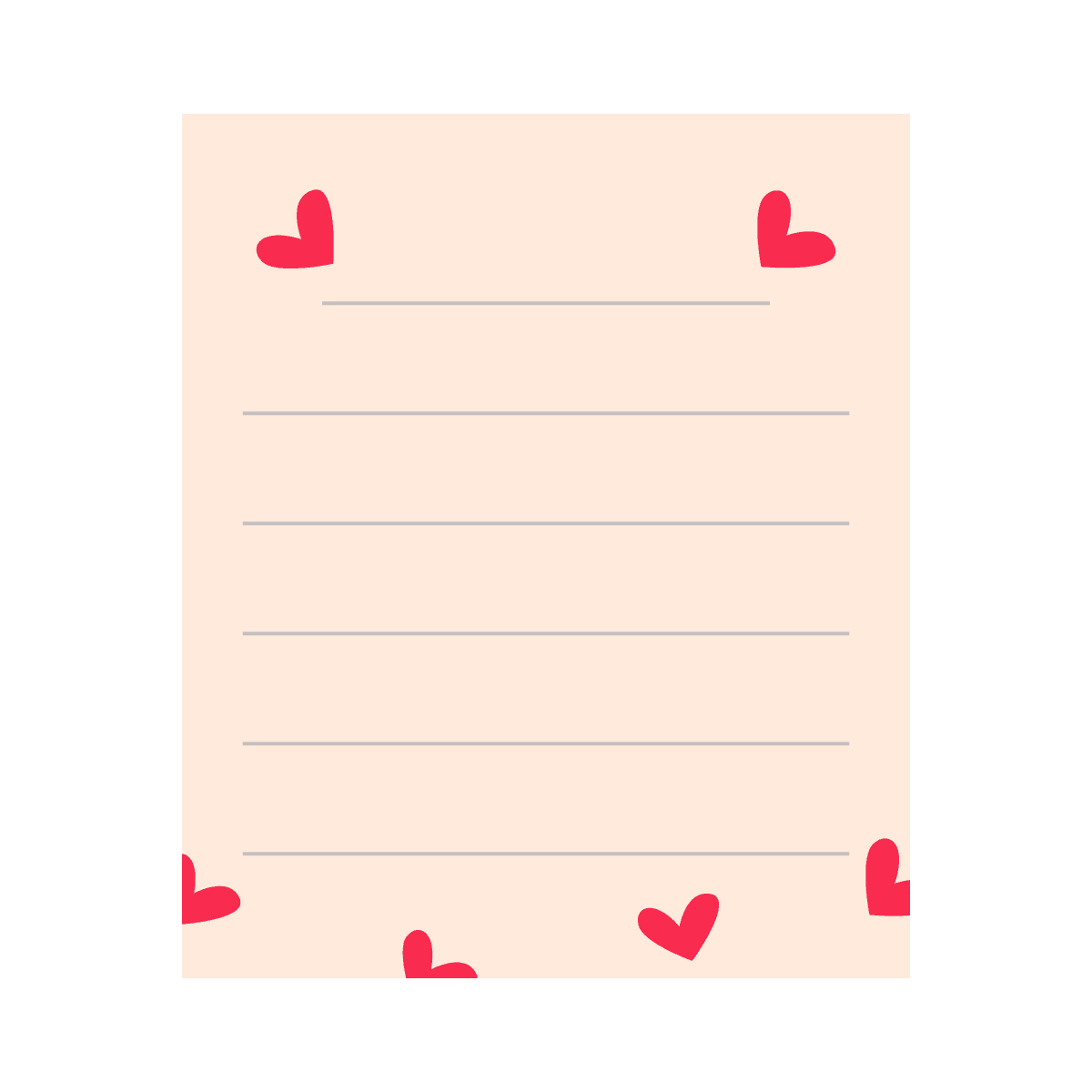 sweet stationery love notes paper greeting card