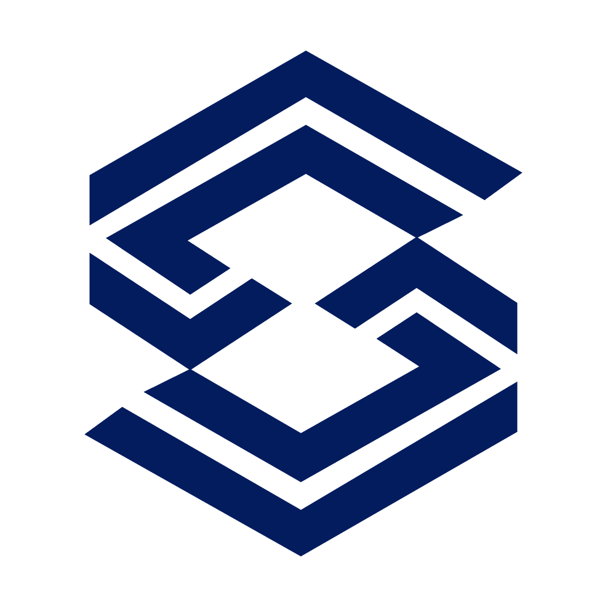 geometric angular letter s logo blue for surber metallbau ag corporate identity