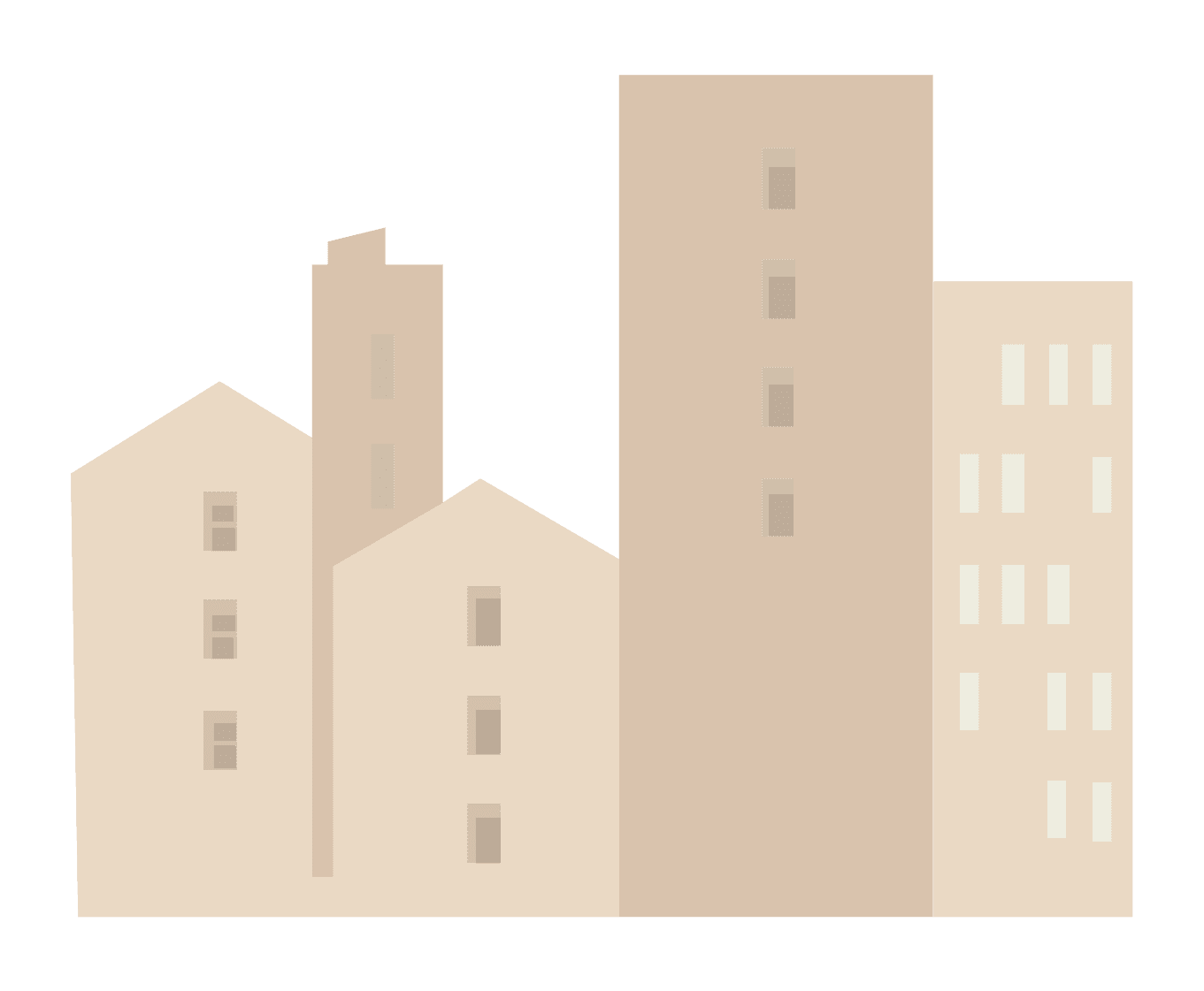 night scene city skyline brown silhouette