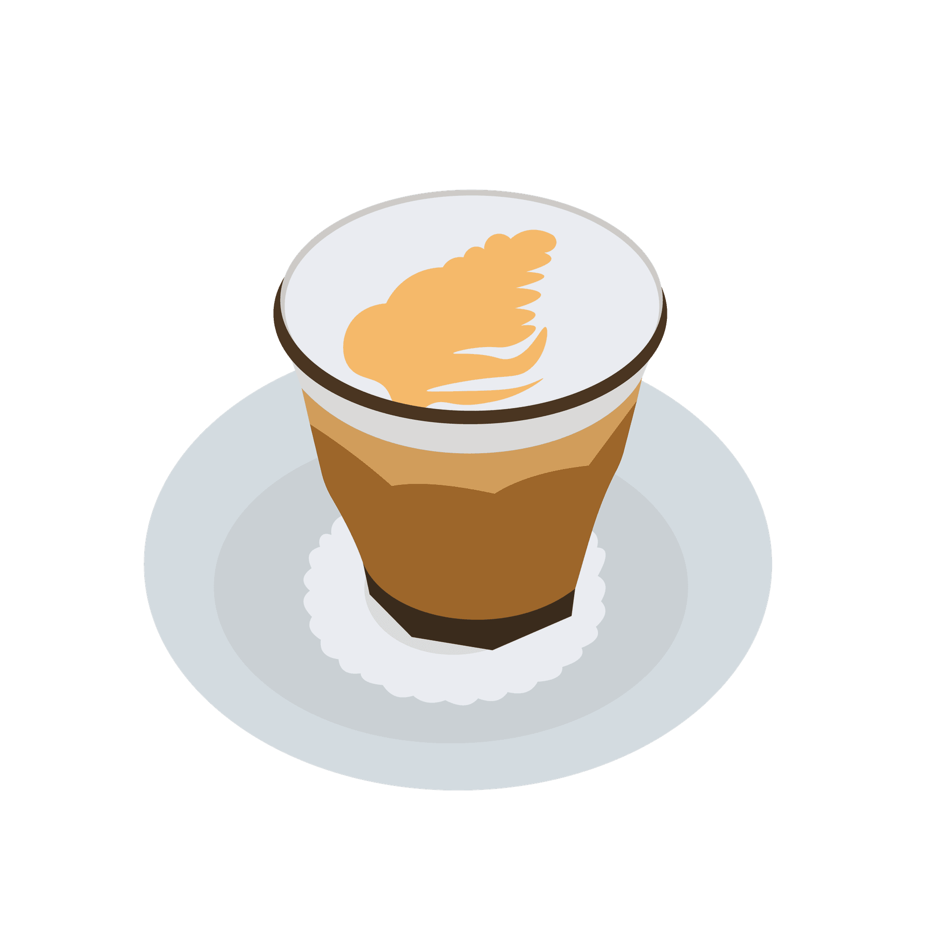 minimalist coffee mug flat illustration style 