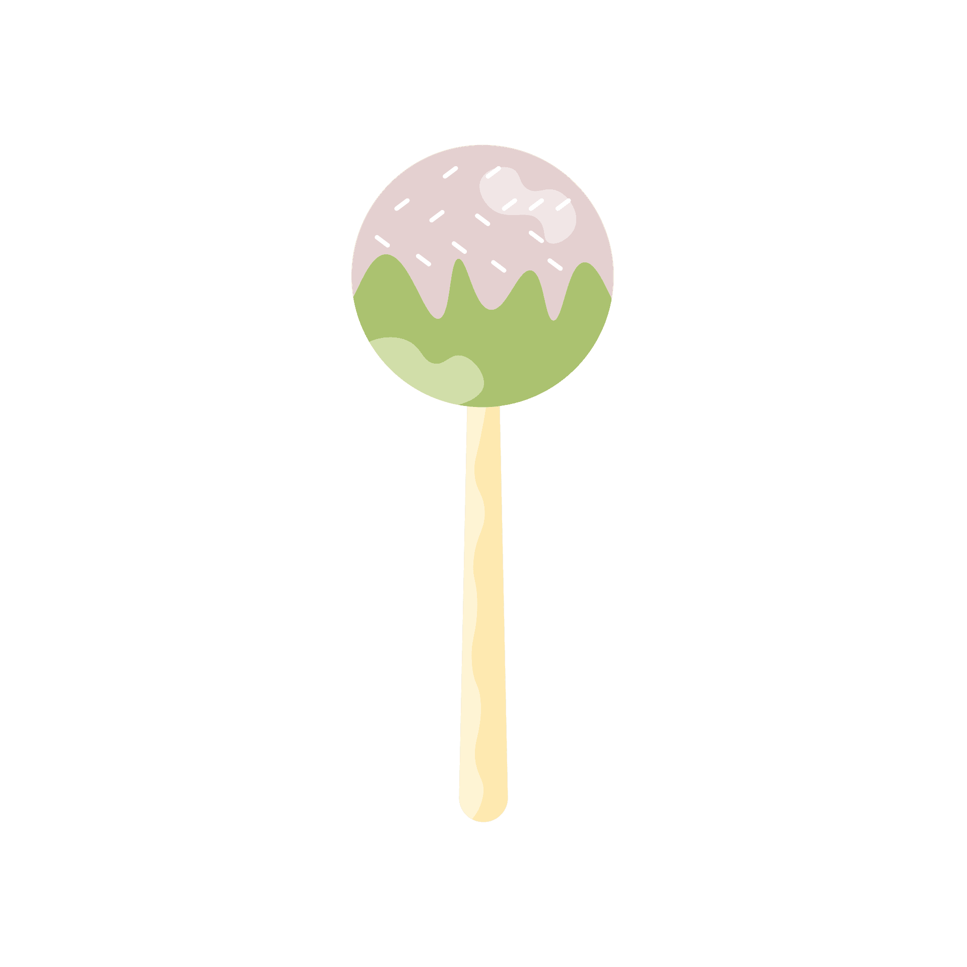 cute minimalist candy pops icons in pastel colors for sweets-themed designs and decor