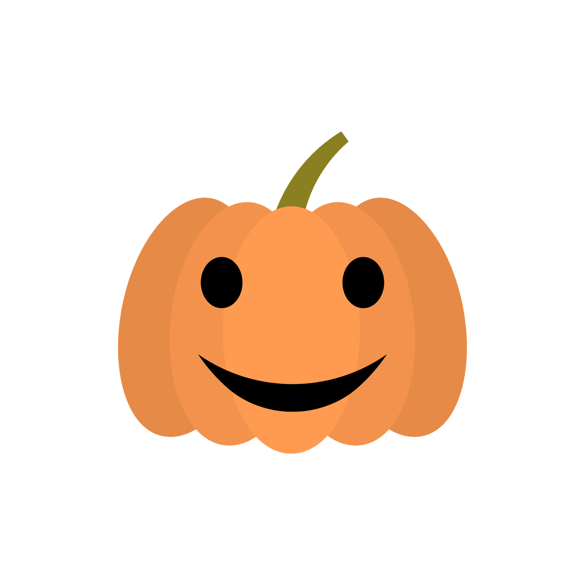minimalist halloween-themed icons in cartoon style for spooky seasonal decorations