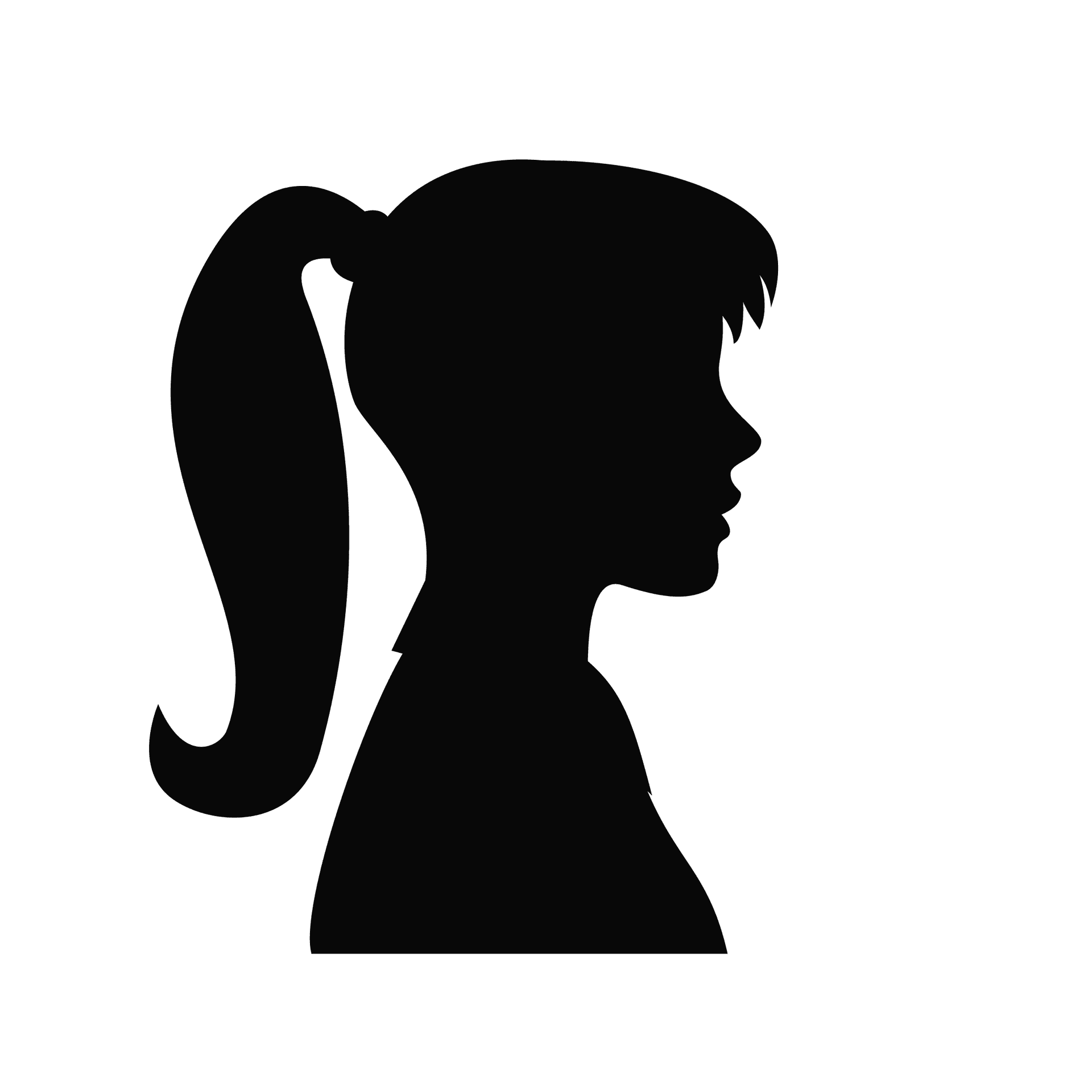minimalist silhouette profiles for avatar customization and user interface applications