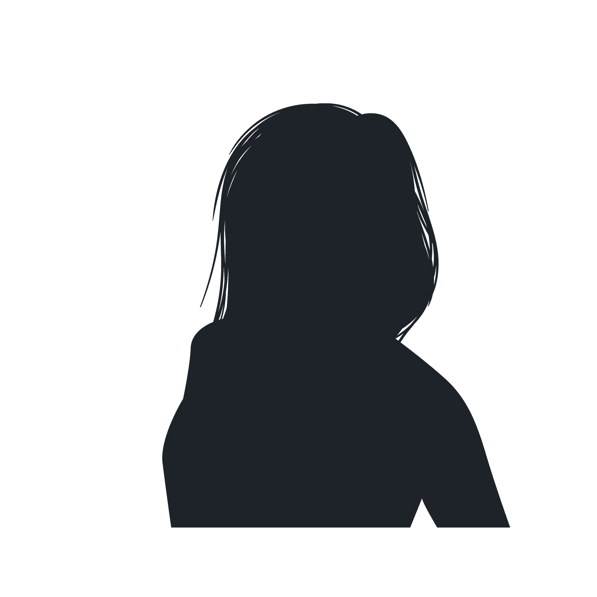 minimalist silhouette profiles for avatar customization and user interface applications