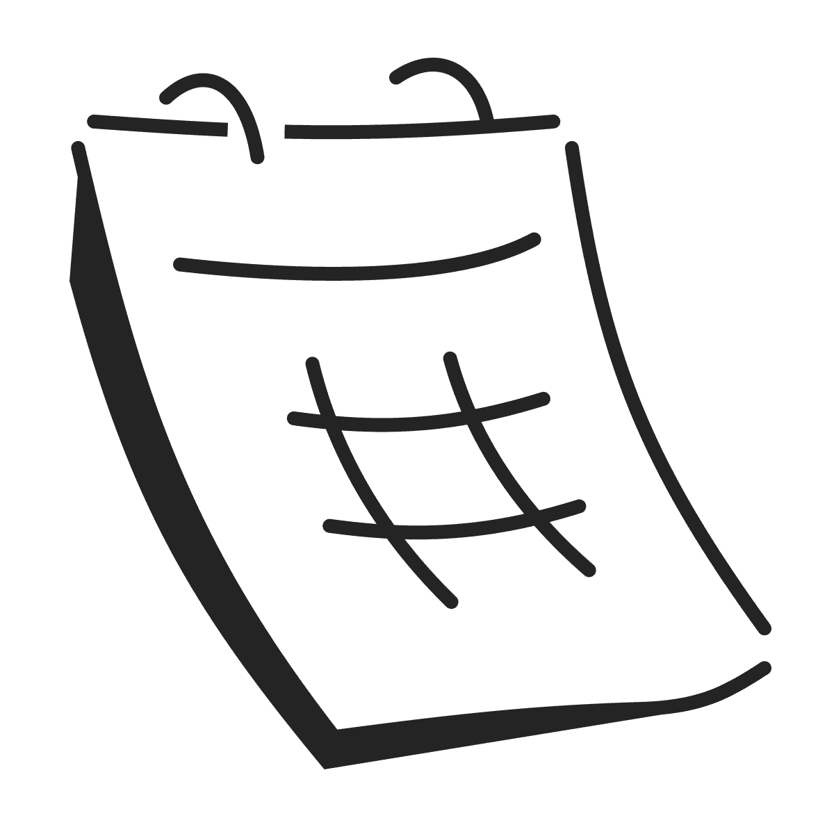 minimalist calendar icon for organized planning