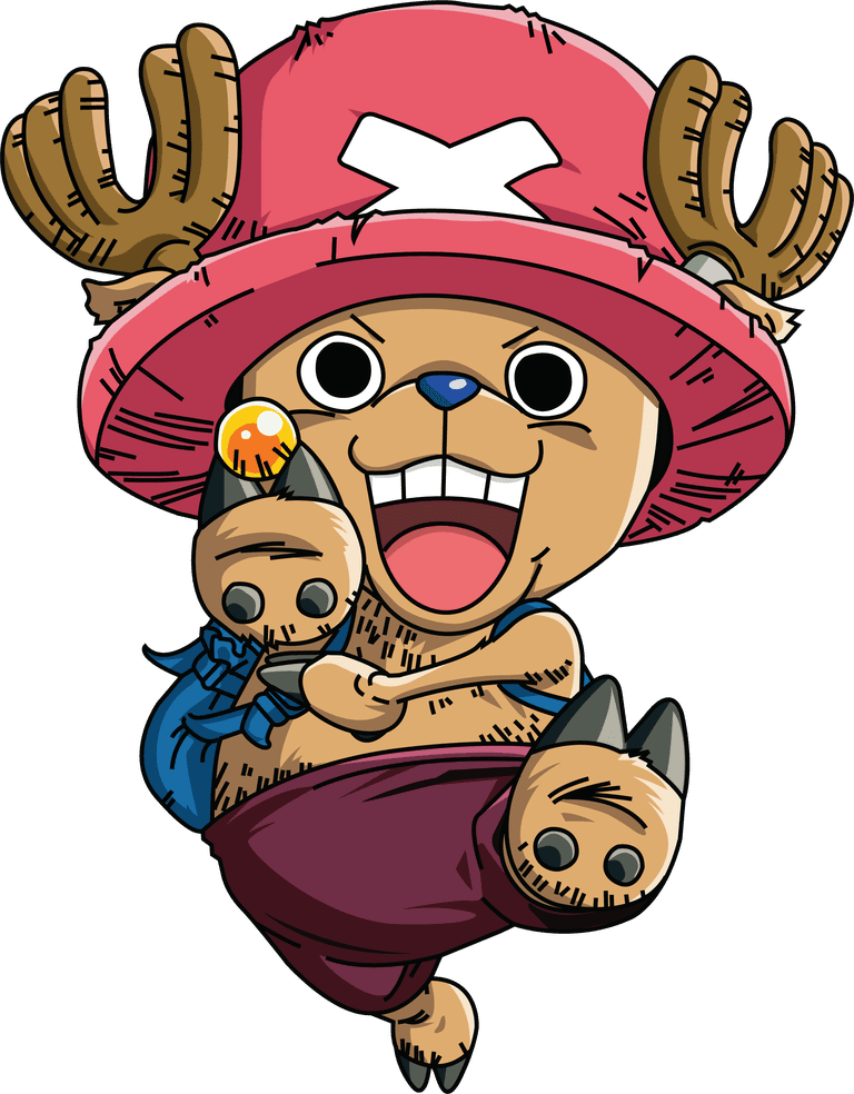 chopper one piece straw hat pirates vector
