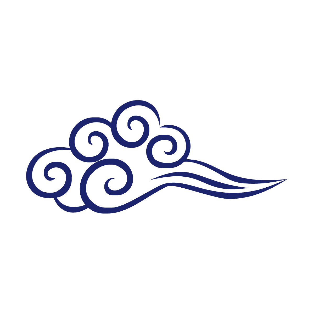 elegant swirl cloud icon design vector