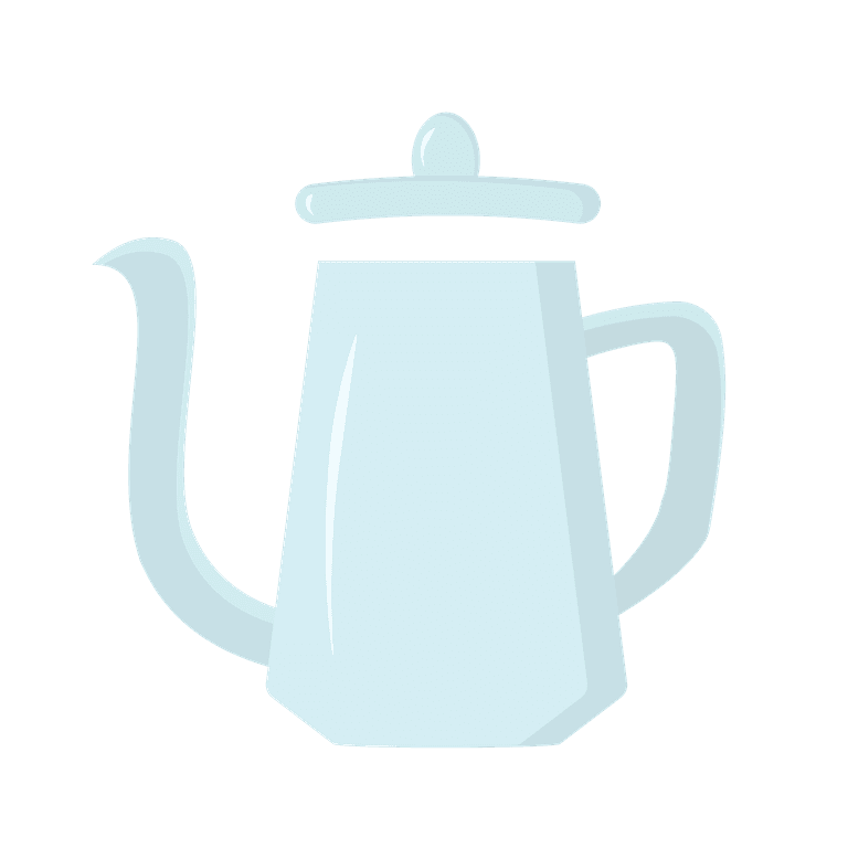 minimalist flat style illustration featuring coffee-related drinkware and accessories for modern beverage concepts