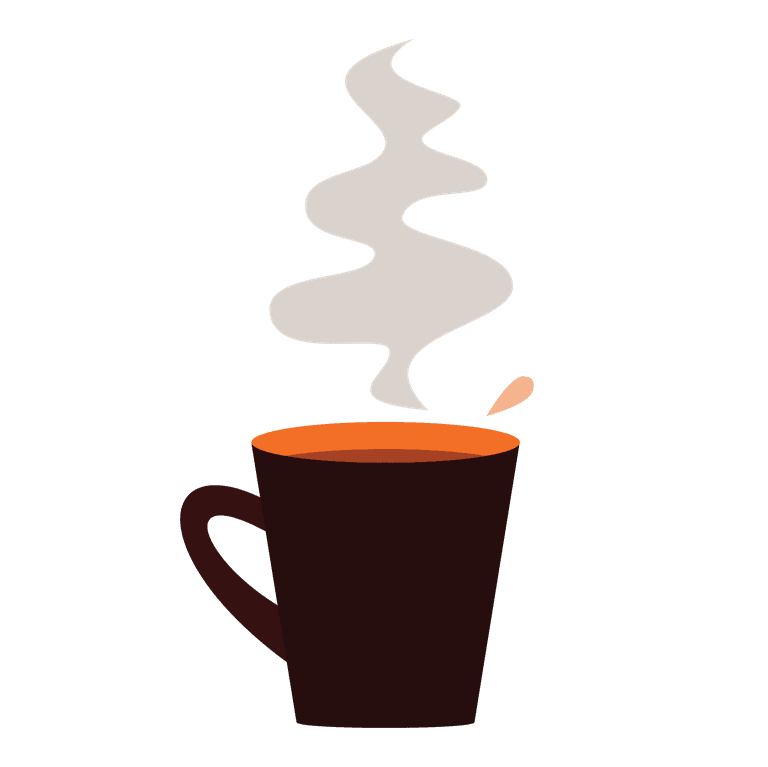 minimalist flat style illustration featuring coffee-related drinkware and accessories for modern beverage concepts