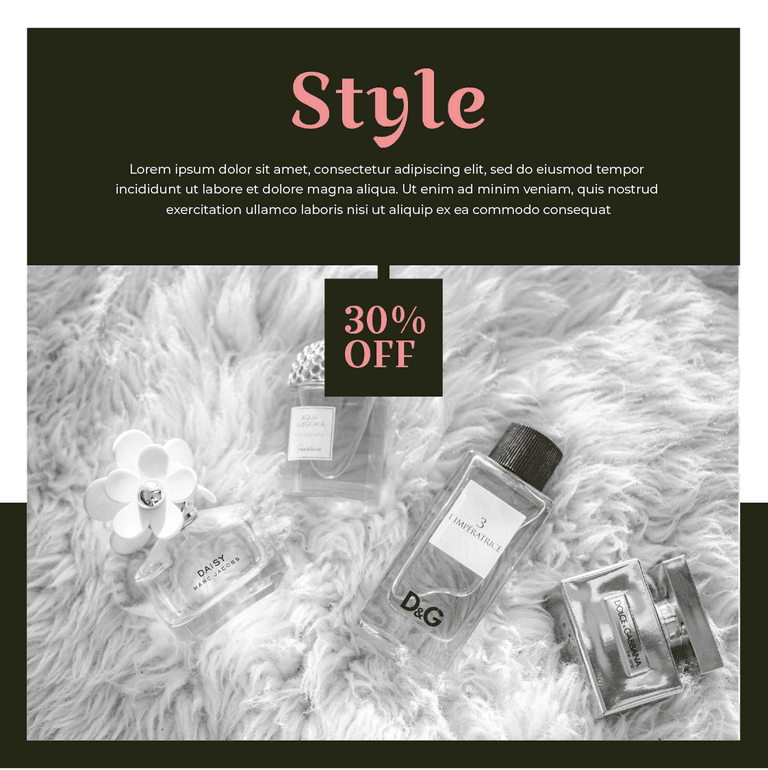 minimalist fashion sales promotion for stylish accessories with 50% off deals and modern aesthetics