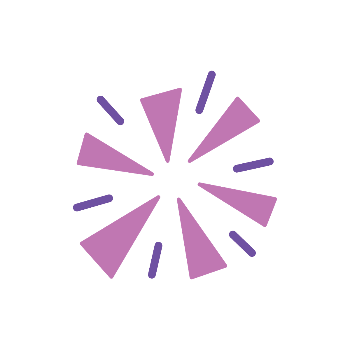vibrant geometric party burst icon for fun celebrations and announcements