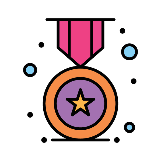 sports-themed minimalist illustration with vibrant colors for achievement tracking
