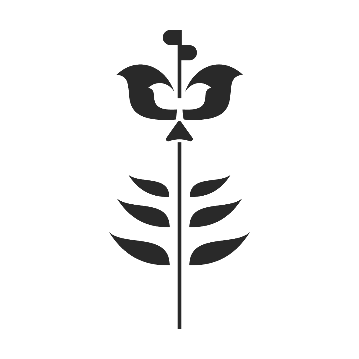 sleek elegant minimal floral logo for luxury branding