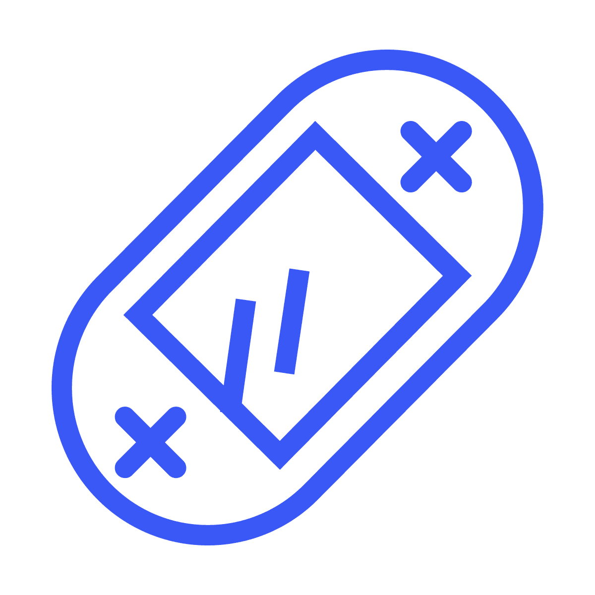 minimalist line art gamepad button icon for game control and user interaction in apps