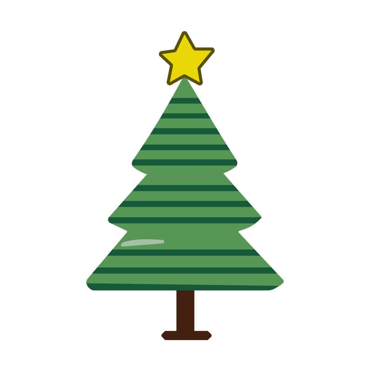holiday christmas tree icon with star